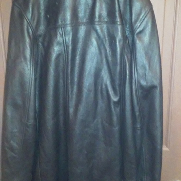 100% Leather Outershell Jacket RN 69426 Black - Picture 5 of 6